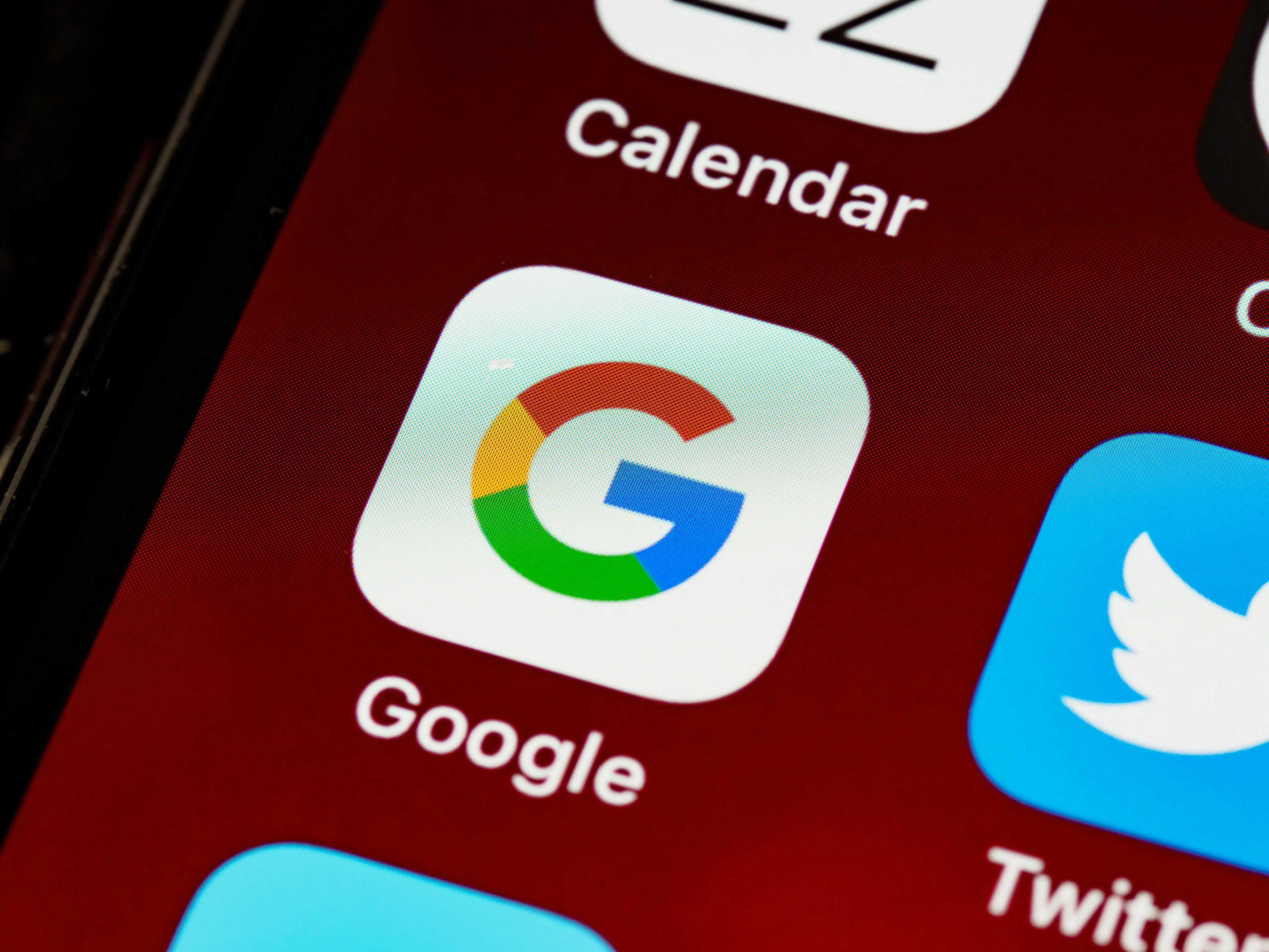 An image of a Google search App on an iPhone